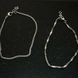Silver anklets